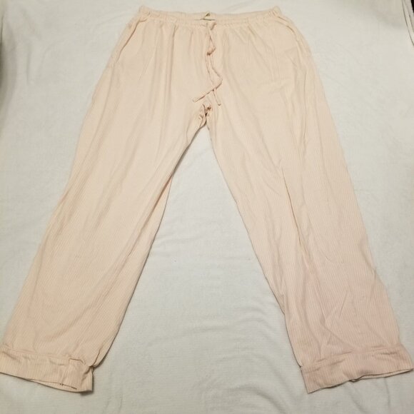 Pink 100% Organic Cotton Striped Pajamas PJ's 2 Piece Set X-Large Poppy & Clay - Picture 7 of 14